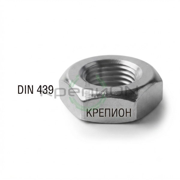 Гайка шестигранная низкая DIN 439, нерж. A4