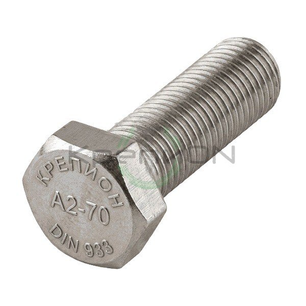 Болт с шестигранной головкой, полная резьба DIN 933 / ГОСТ 7805-70, нерж. A4